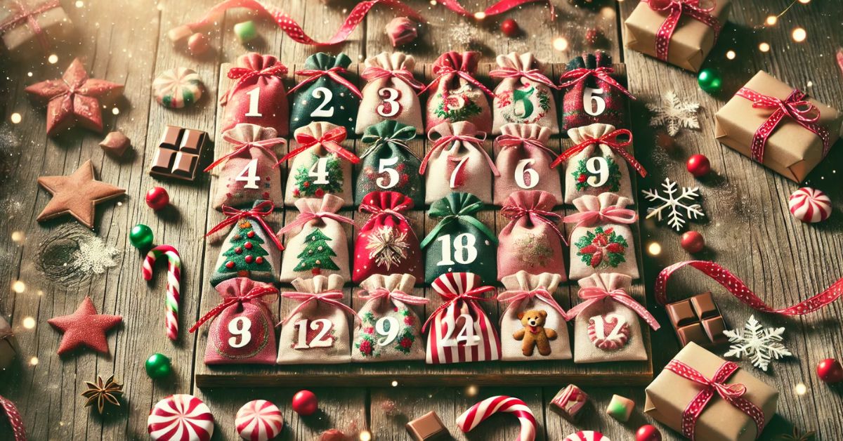 Hjemmelavet slik julekalender